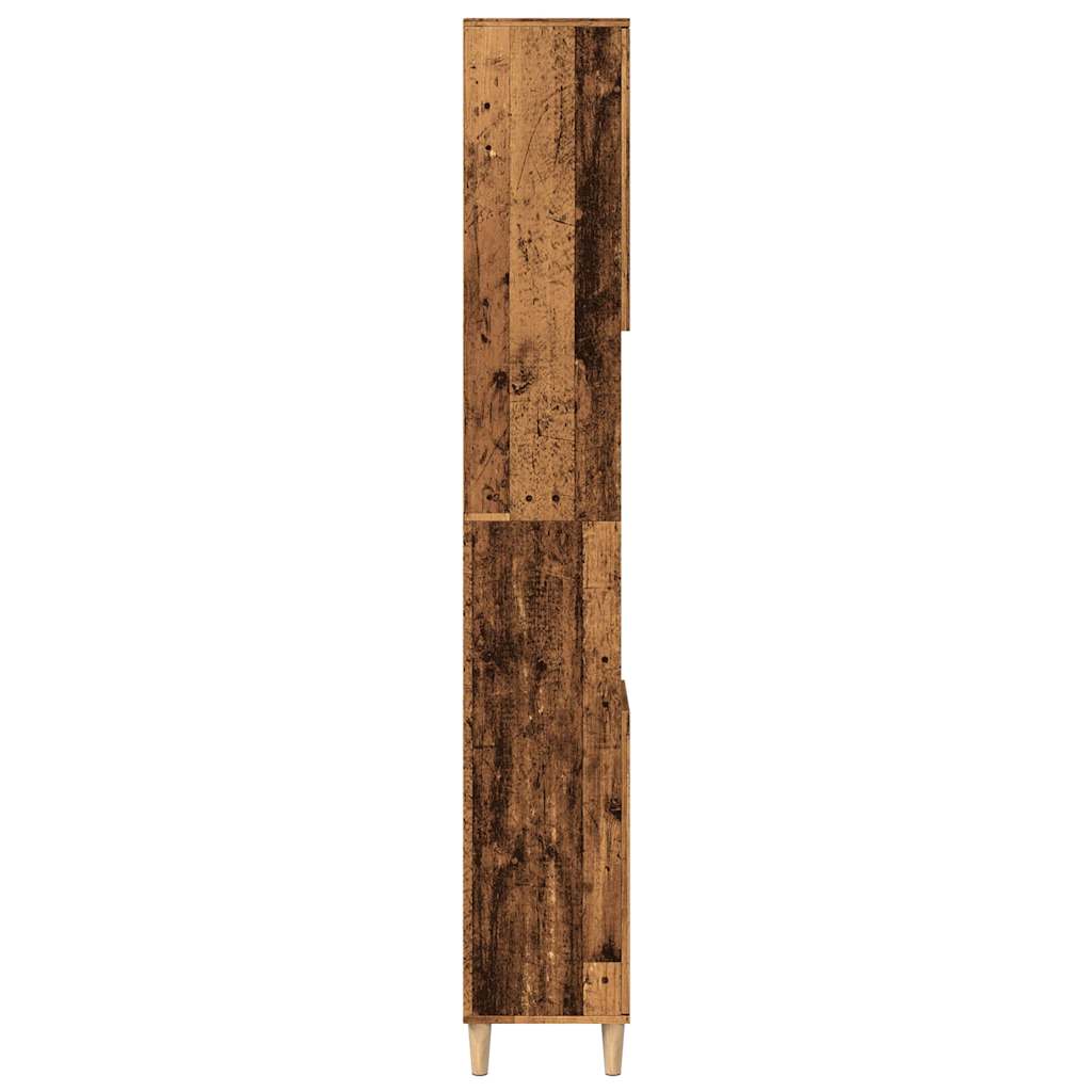 vidaXL Armario de baño madera de ingeniería envejecida 30x30x190 cm