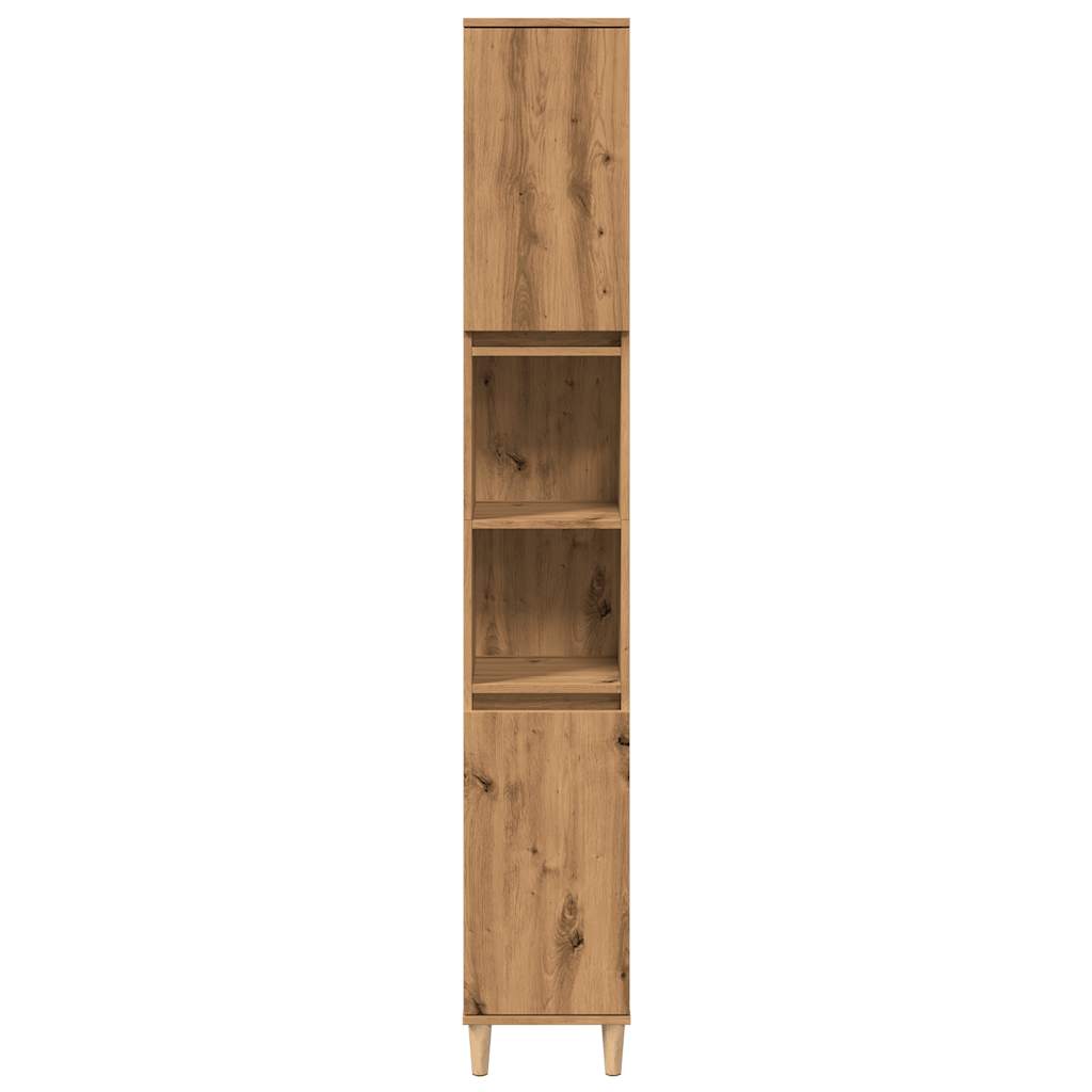 vidaXL Armario de baño madera contrachapada roble artisan 30x30x190 cm