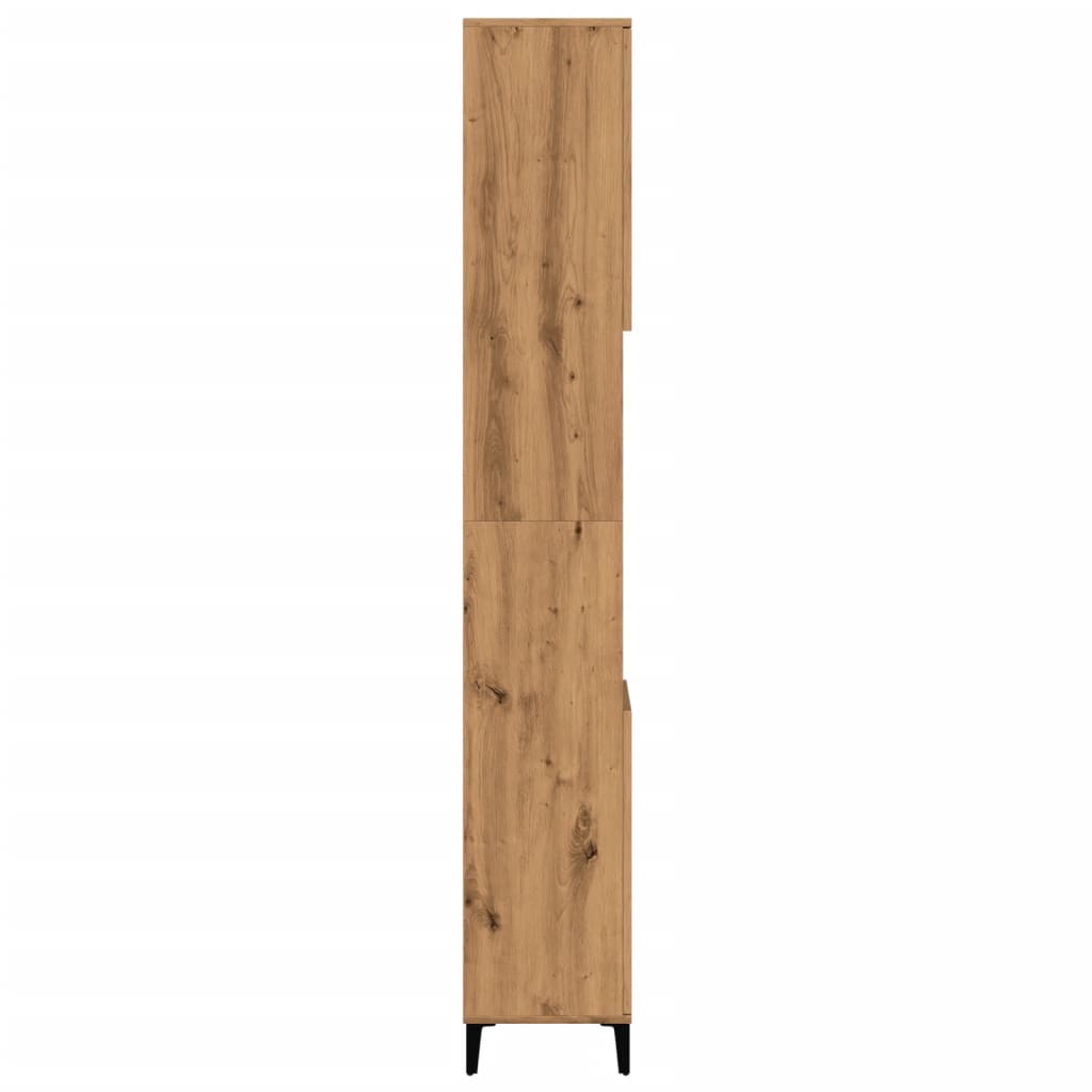 vidaXL Armario de baño madera contrachapada roble artisan 30x30x190 cm