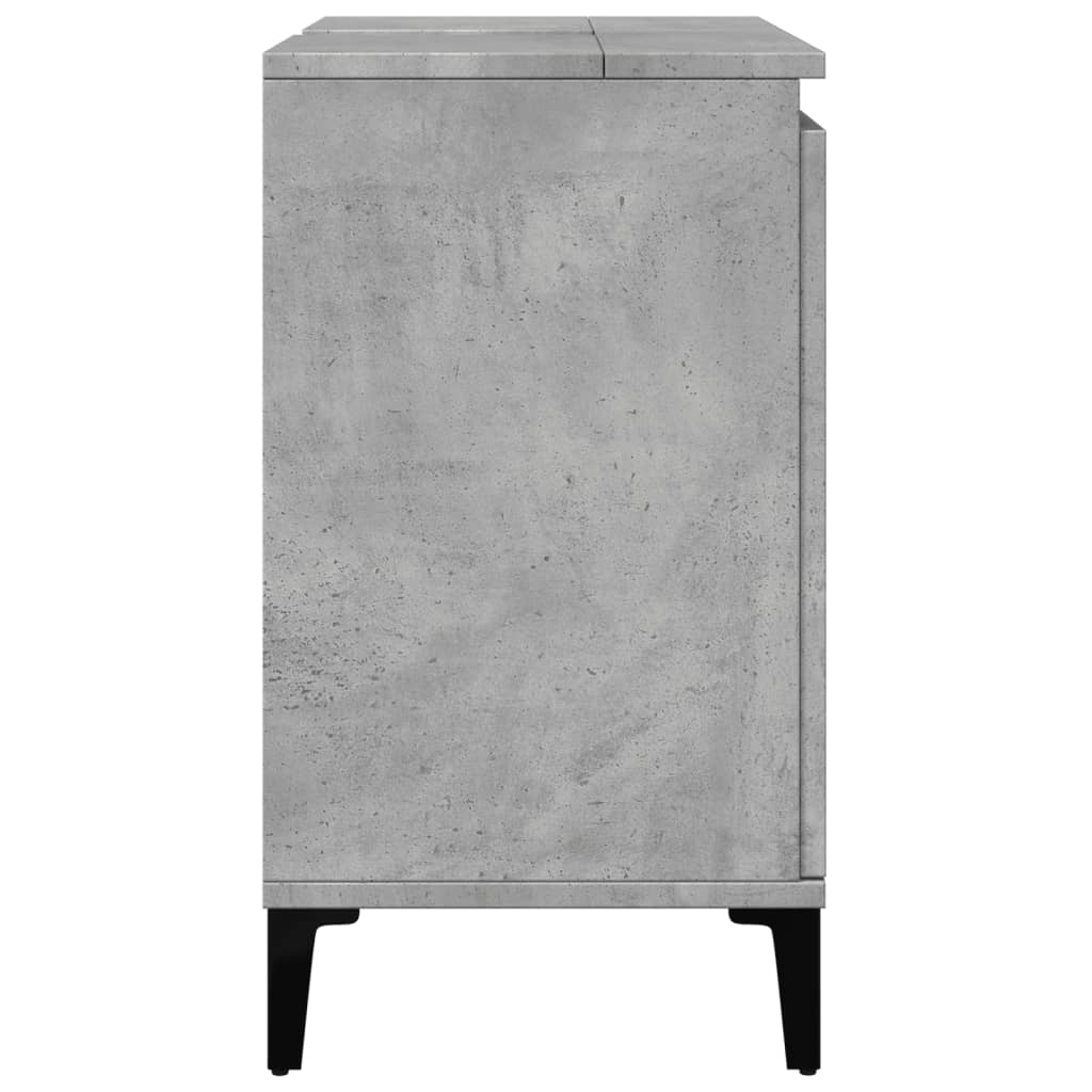 vidaXL Armario de lavabo madera contrachapada gris hormigón 58x33x60cm