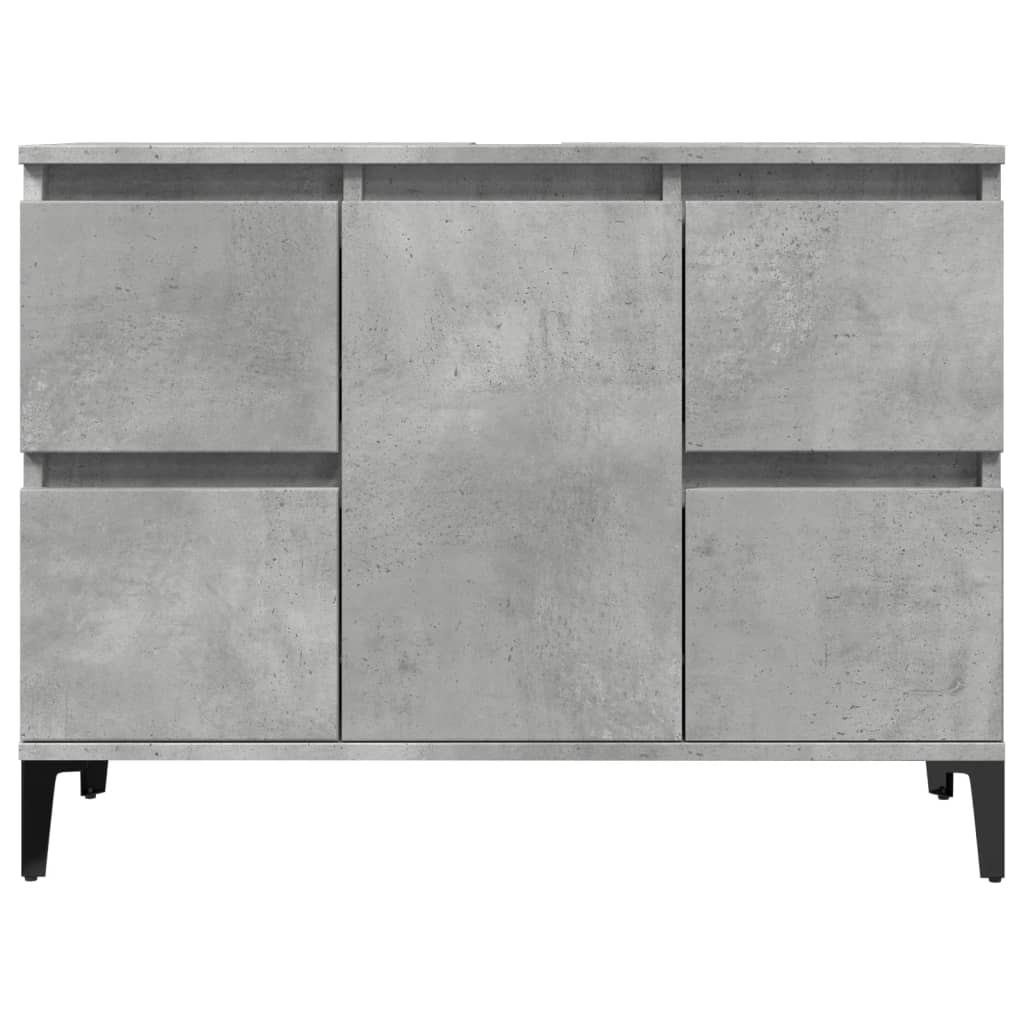 vidaXL Armario de lavabo madera contrachapada gris hormigón 80x33x60cm