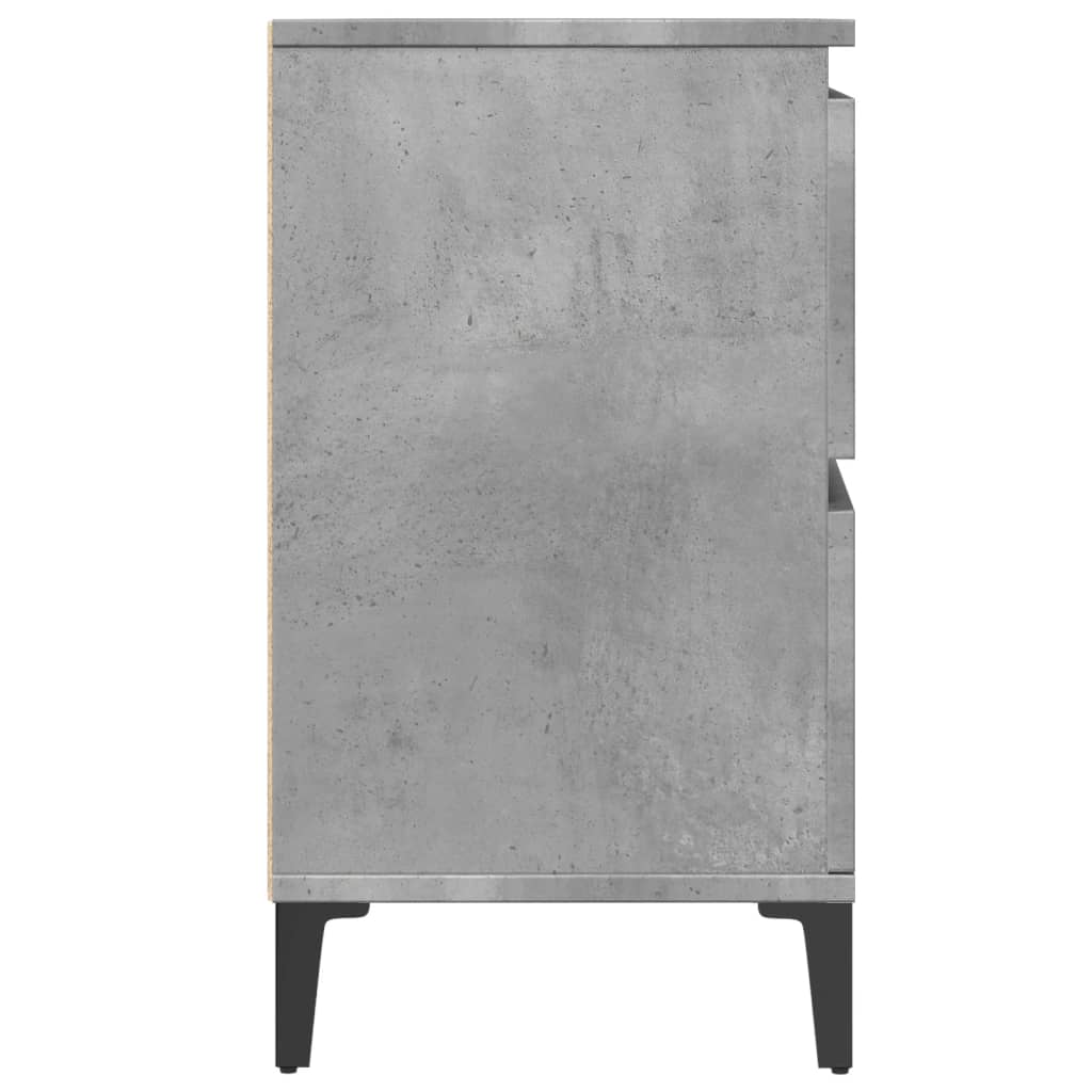 vidaXL Armario de lavabo madera contrachapada gris hormigón 80x33x60cm