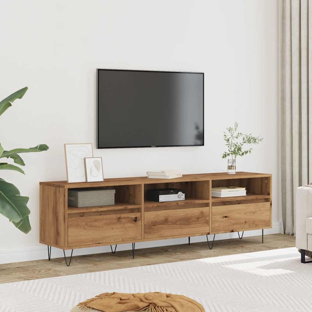 vidaXL Mueble de TV madera de ingeniería roble artisan 150x30x44,5 cm