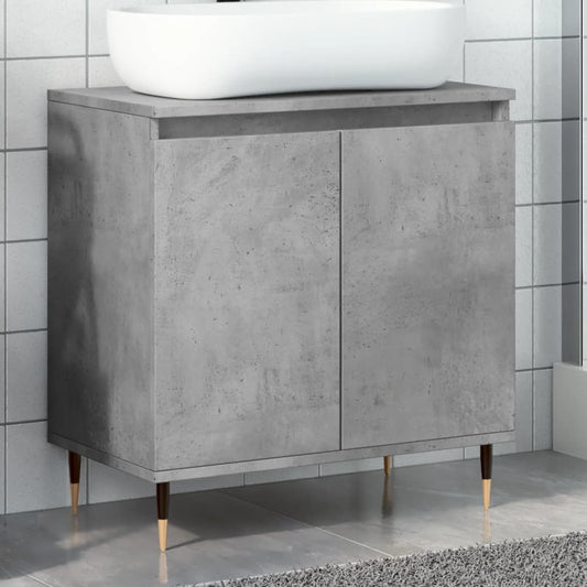 vidaXL Armario de baño madera de ingeniería gris hormigón 58x33x60 cm