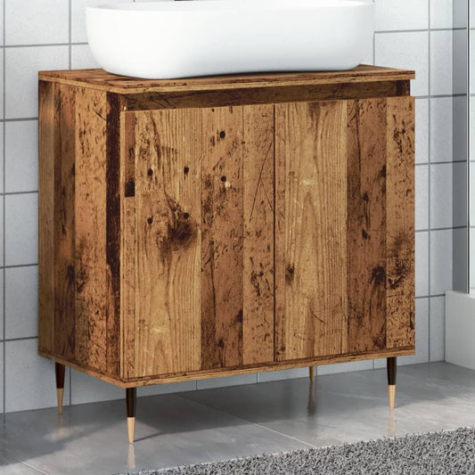 vidaXL Armario de baño madera de ingeniería envejecida 58x33x60 cm