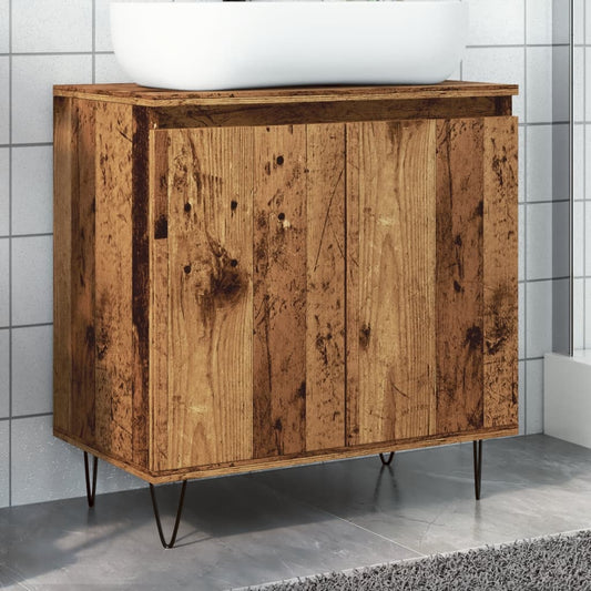 vidaXL Armario de baño madera de ingeniería envejecida 58x33x60 cm