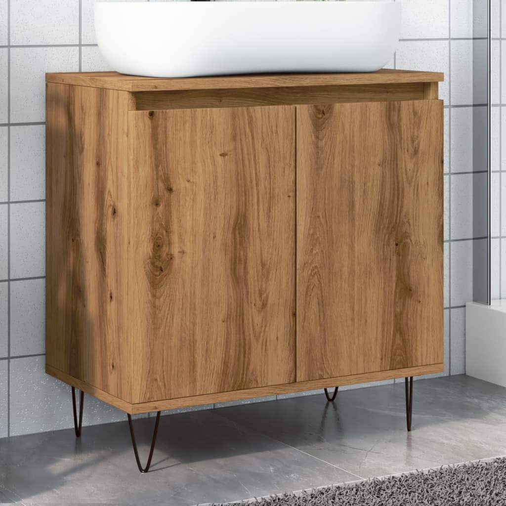 vidaXL Armario de baño madera de ingeniería roble artisan 58x33x60 cm