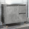 vidaXL Armario de baño madera contrachapada gris hormigón 65x33x60 cm