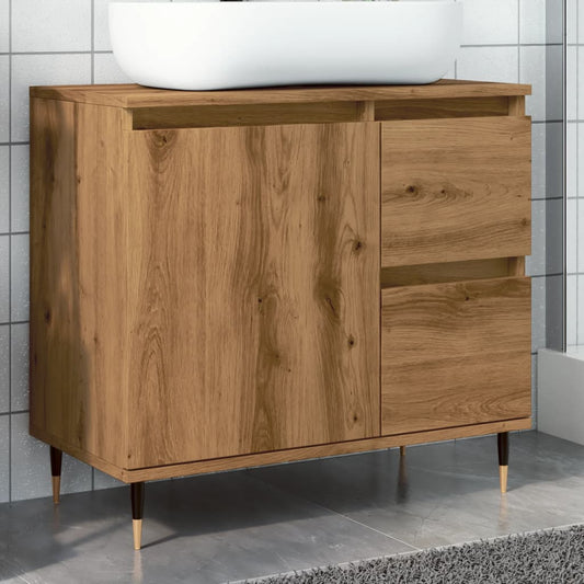 vidaXL Armario de baño madera de ingeniería roble artisan 65x33x60 cm