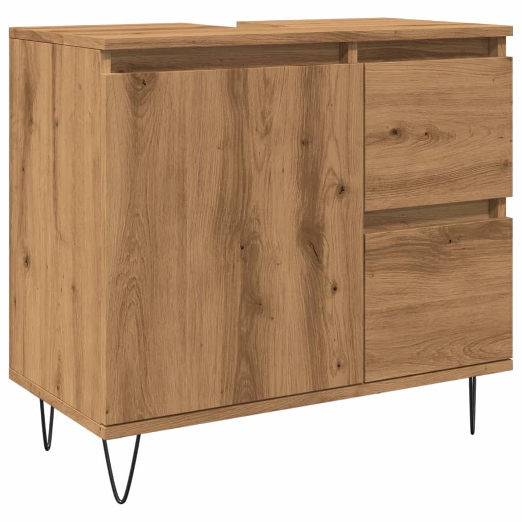 vidaXL Mueble de lavabo madera de ingeniería roble artisan 65x33x60 cm