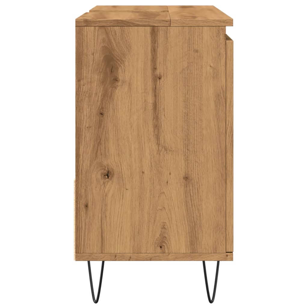 vidaXL Mueble de lavabo madera de ingeniería roble artisan 65x33x60 cm