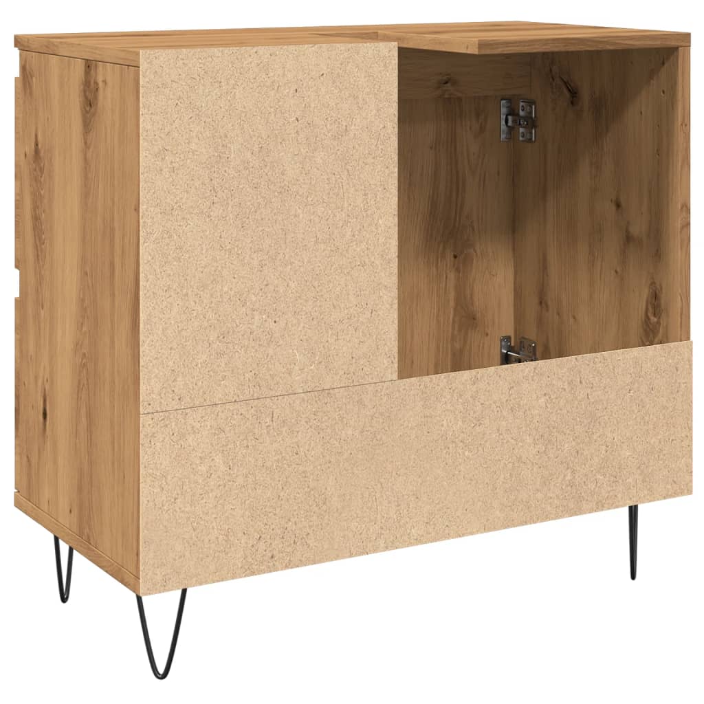 vidaXL Mueble de lavabo madera de ingeniería roble artisan 65x33x60 cm