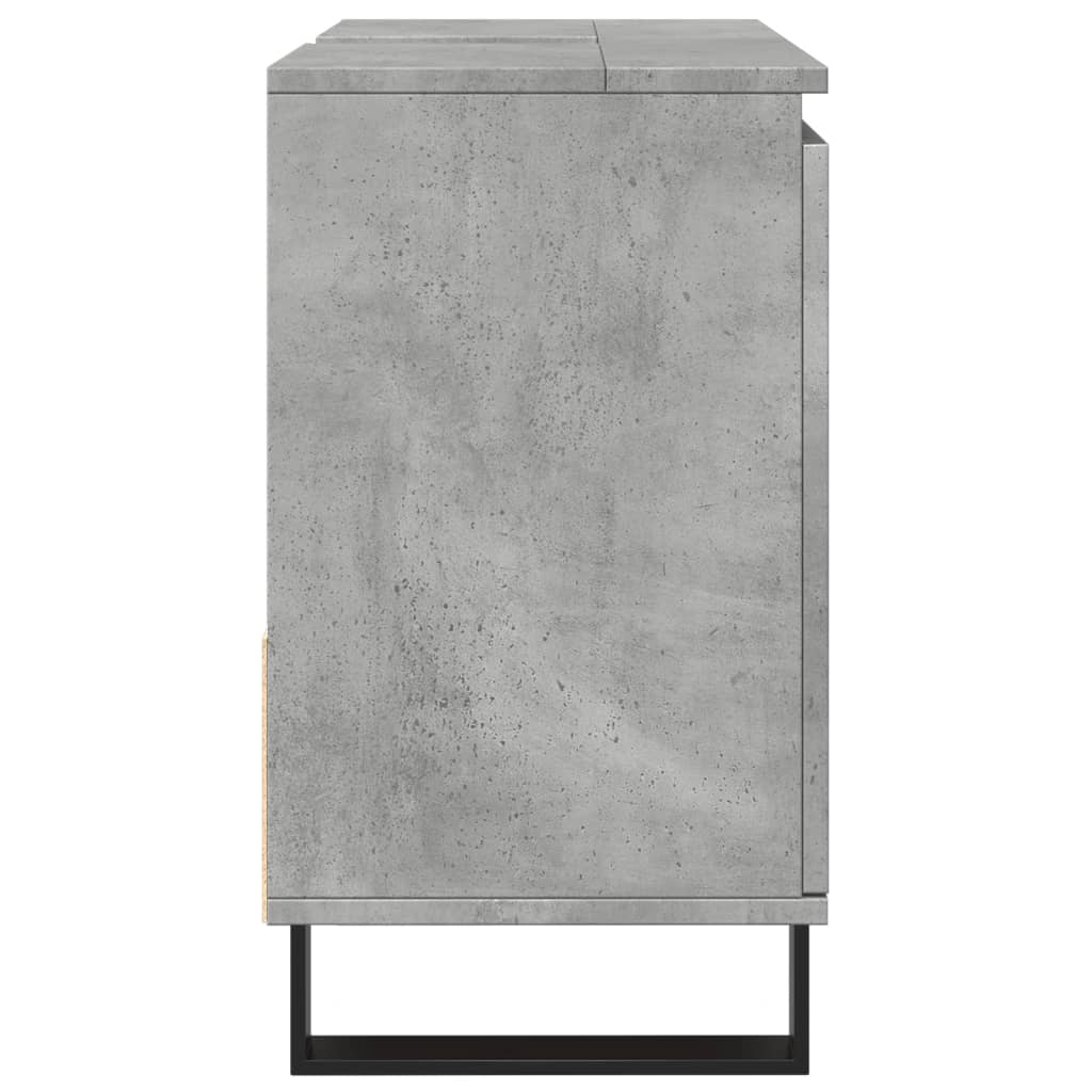 vidaXL Mueble de lavabo madera ingeniería gris hormigón 65x33x60 cm