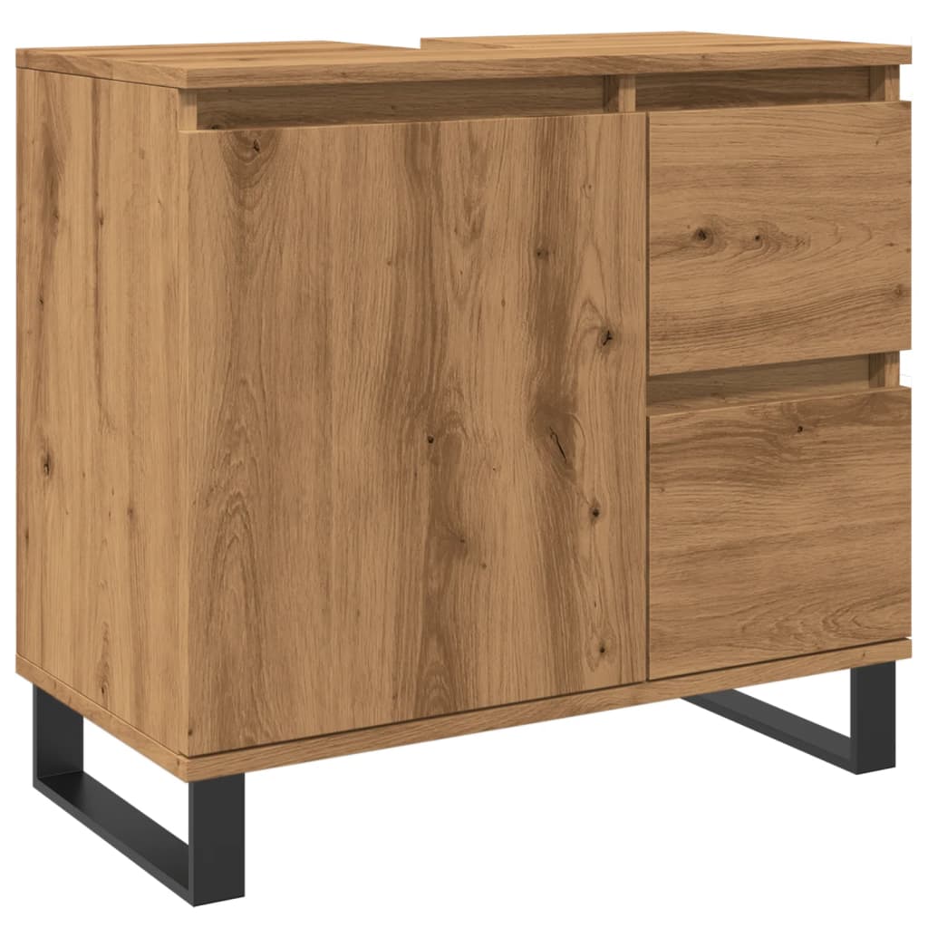 vidaXL Mueble de lavabo madera de ingeniería roble artisan 65x33x60 cm