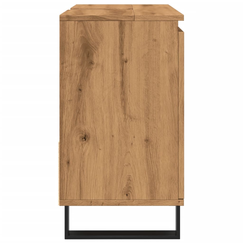 vidaXL Mueble de lavabo madera de ingeniería roble artisan 65x33x60 cm