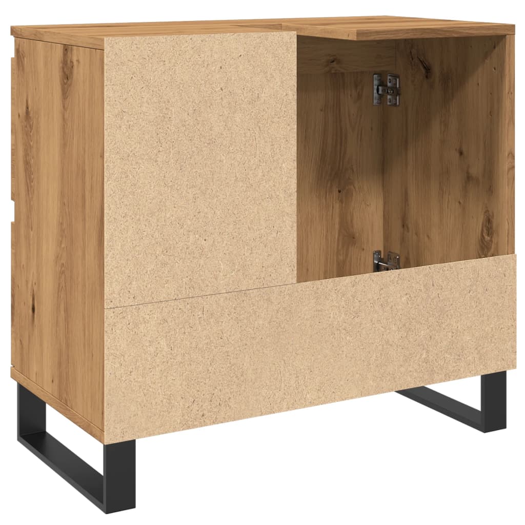 vidaXL Mueble de lavabo madera de ingeniería roble artisan 65x33x60 cm