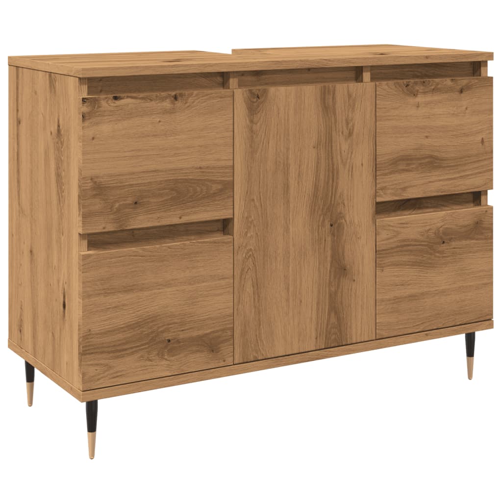 vidaXL Mueble de baño madera de ingeniería roble artisan 80x33x60 cm