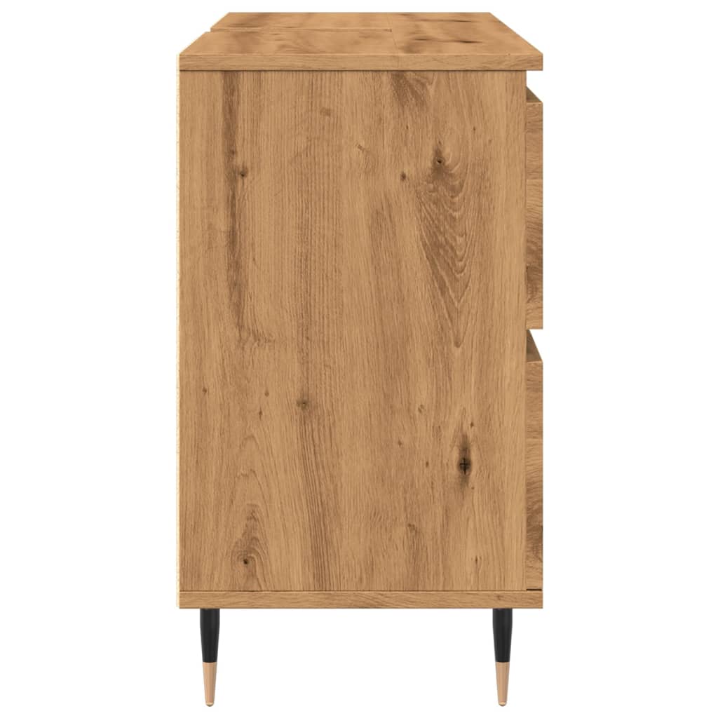 vidaXL Mueble de baño madera de ingeniería roble artisan 80x33x60 cm