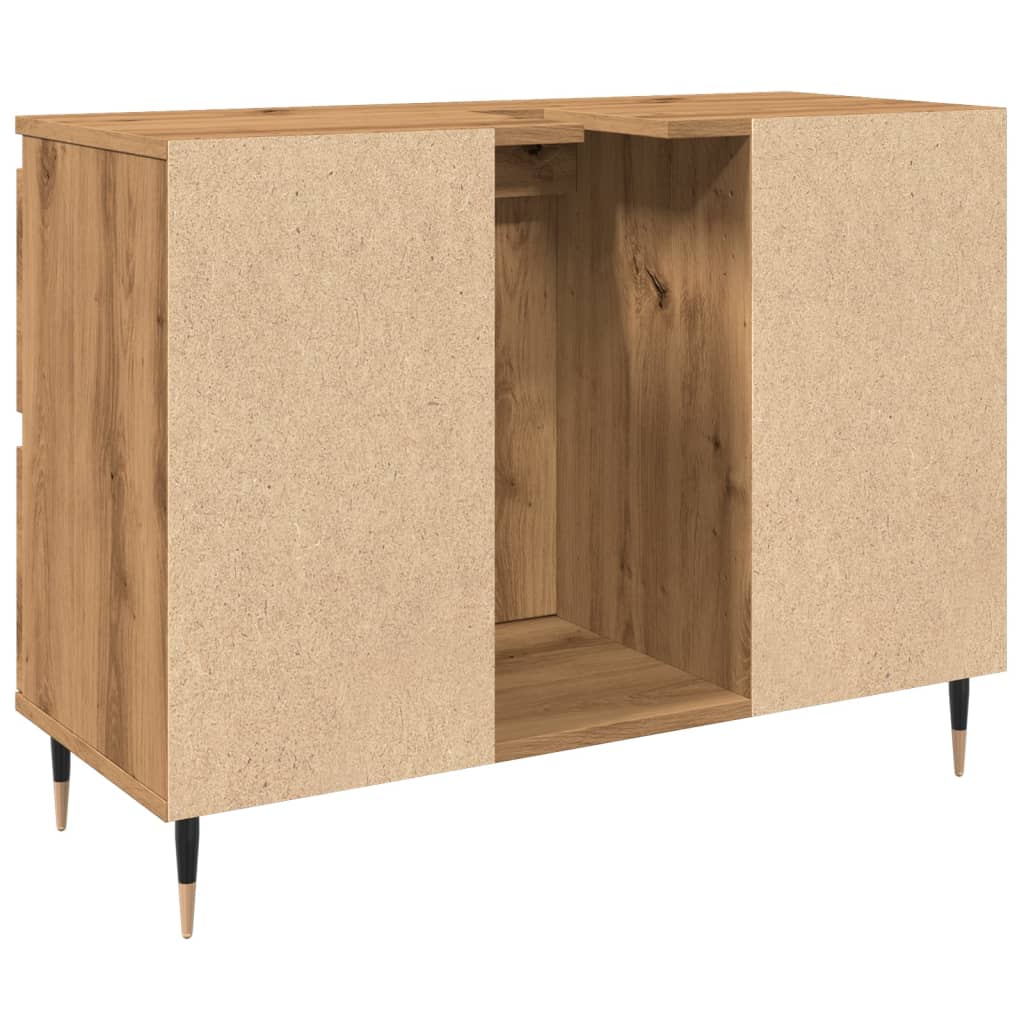 vidaXL Mueble de baño madera de ingeniería roble artisan 80x33x60 cm