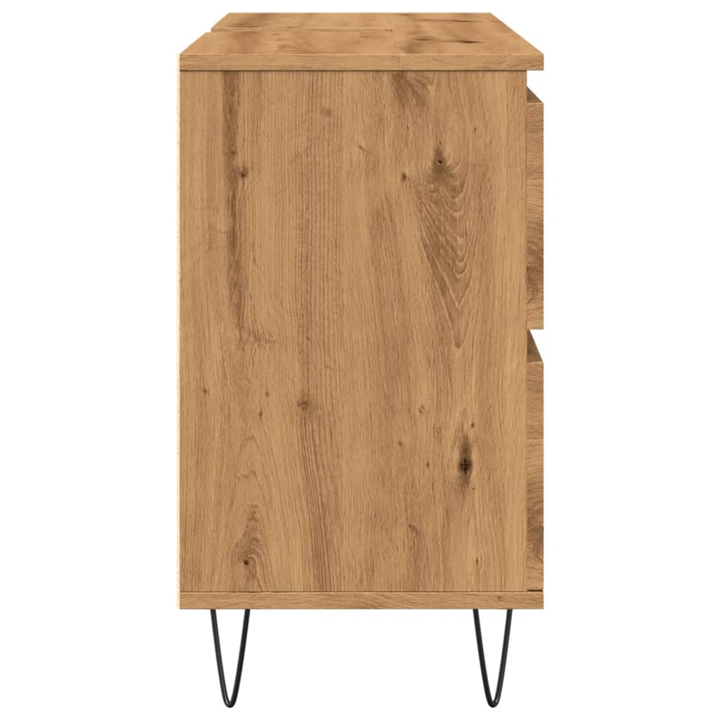 vidaXL Mueble de baño madera de ingeniería roble artisan 80x33x60 cm