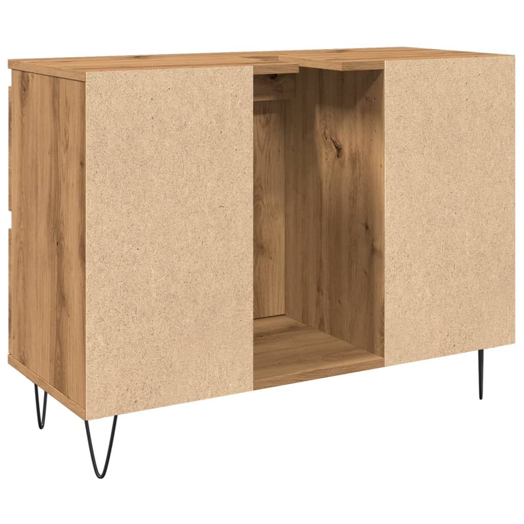 vidaXL Mueble de baño madera de ingeniería roble artisan 80x33x60 cm