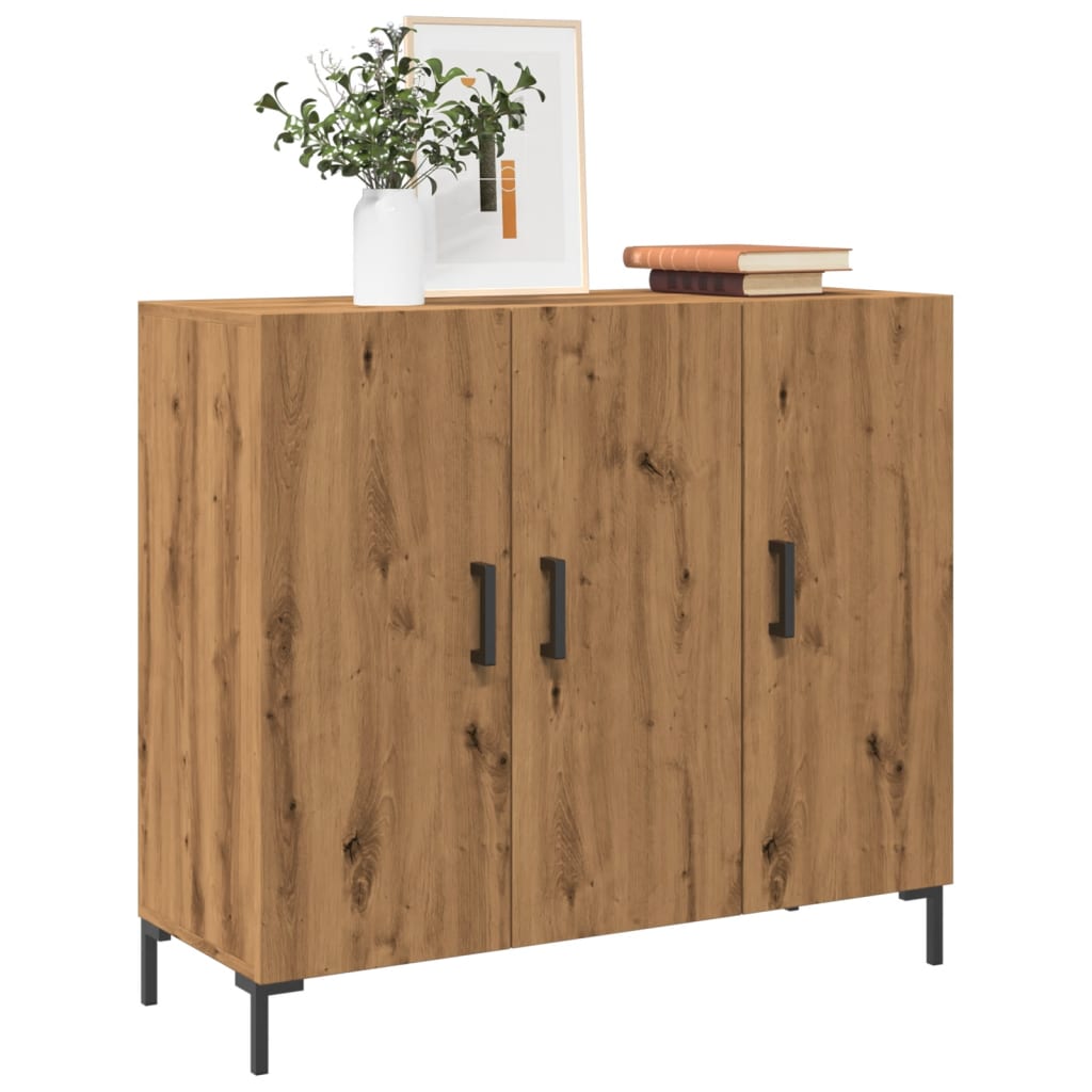 vidaXL Aparador de madera de ingeniería roble artisian 90x34x80 cm