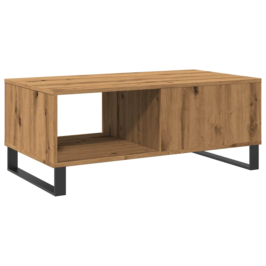 vidaXL Mesa de centro madera de ingeniería roble artisan 90x50x36,5 cm