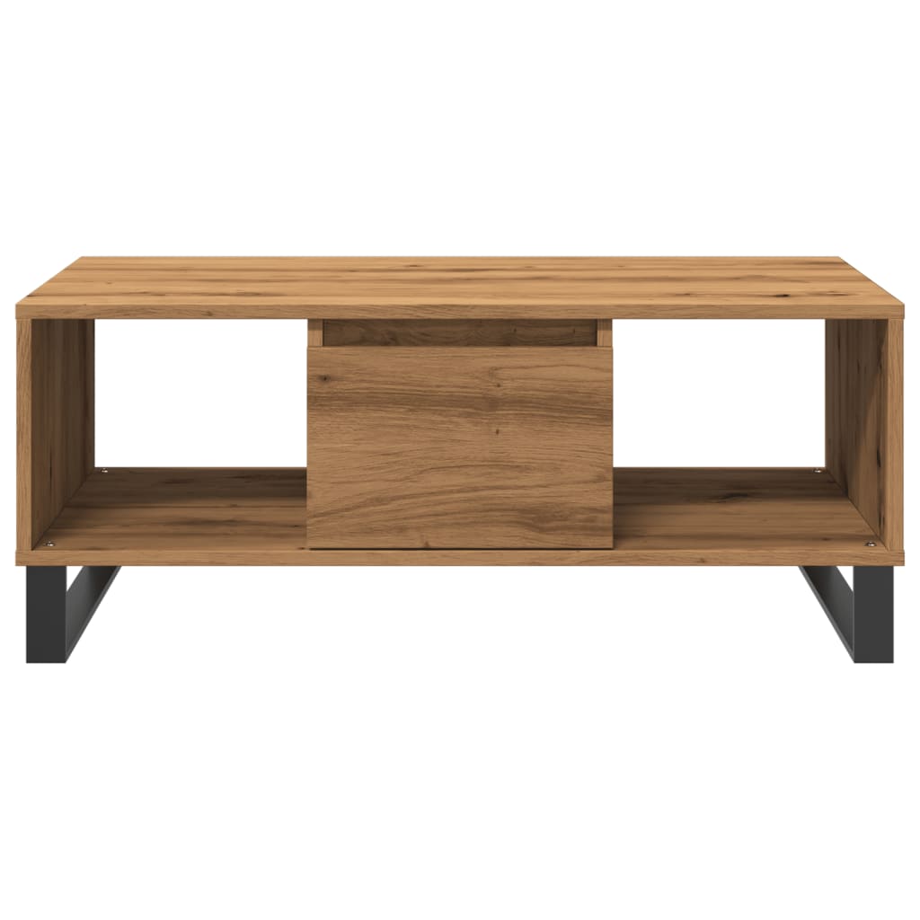 vidaXL Mesa de centro madera de ingeniería roble artisan 90x50x36,5 cm