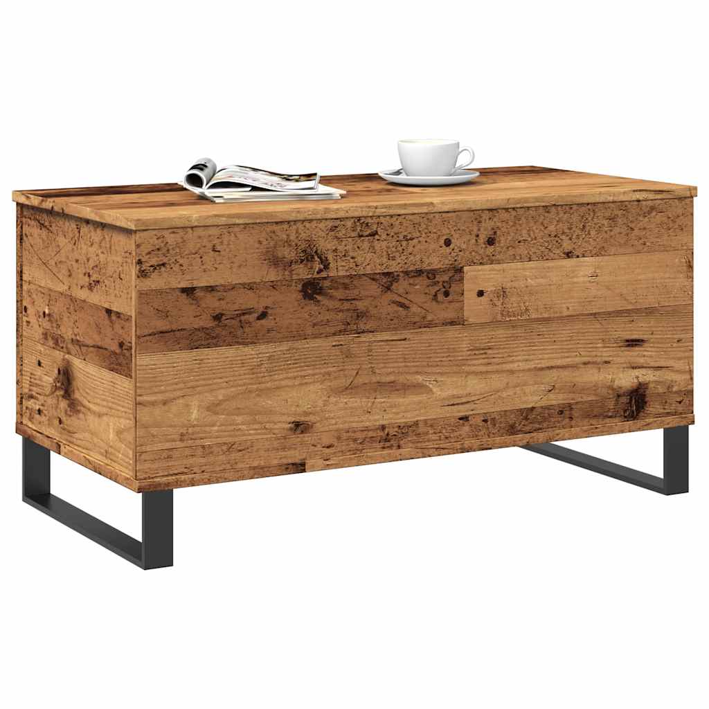 vidaXL Mesa de centro madera de ingeniería envejecida 90x44,5x45 cm