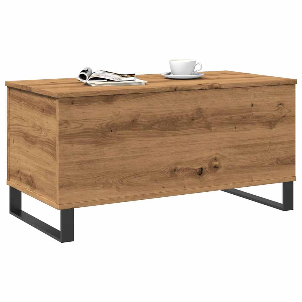 vidaXL Mesa de centro madera de ingeniería roble artisan 90x44,5x45 cm