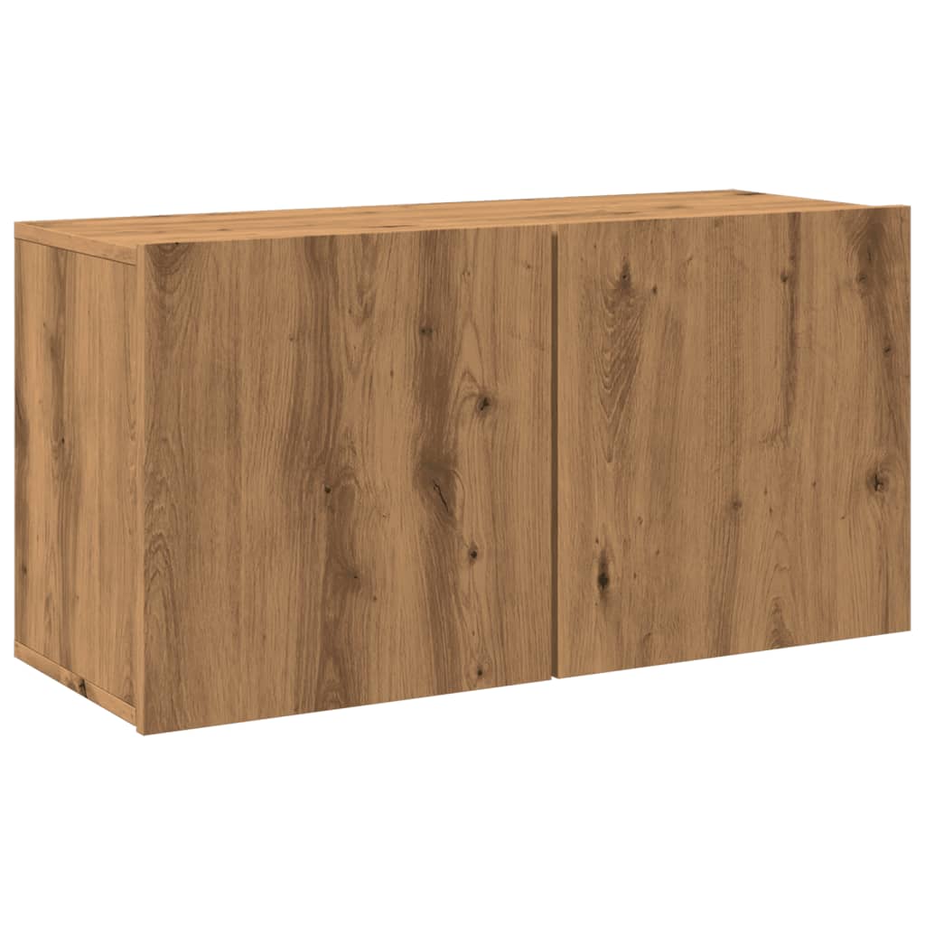 vidaXL Mueble de TV de pared roble artisian 80x30x41 cm