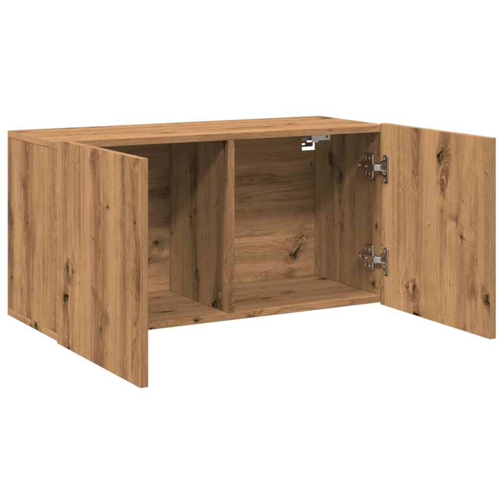 vidaXL Mueble de TV de pared roble artisian 80x30x41 cm