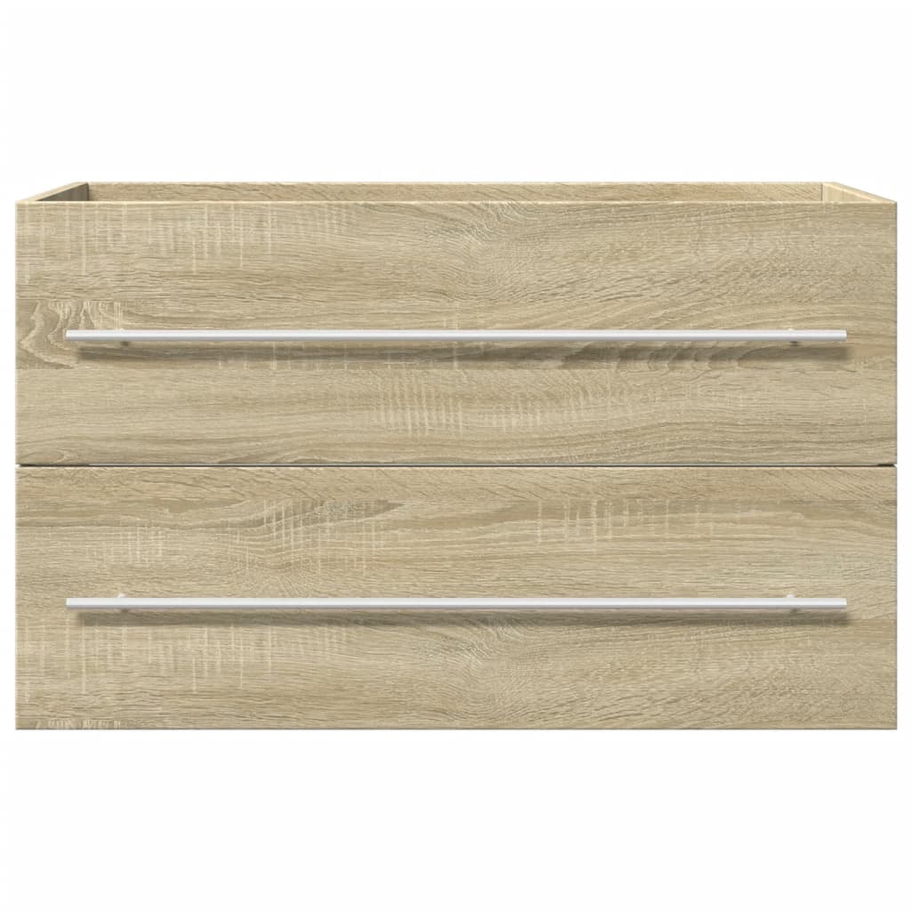 vidaXL Armario para lavabo aglomerado madera envejecida 80x38,5x48 cm