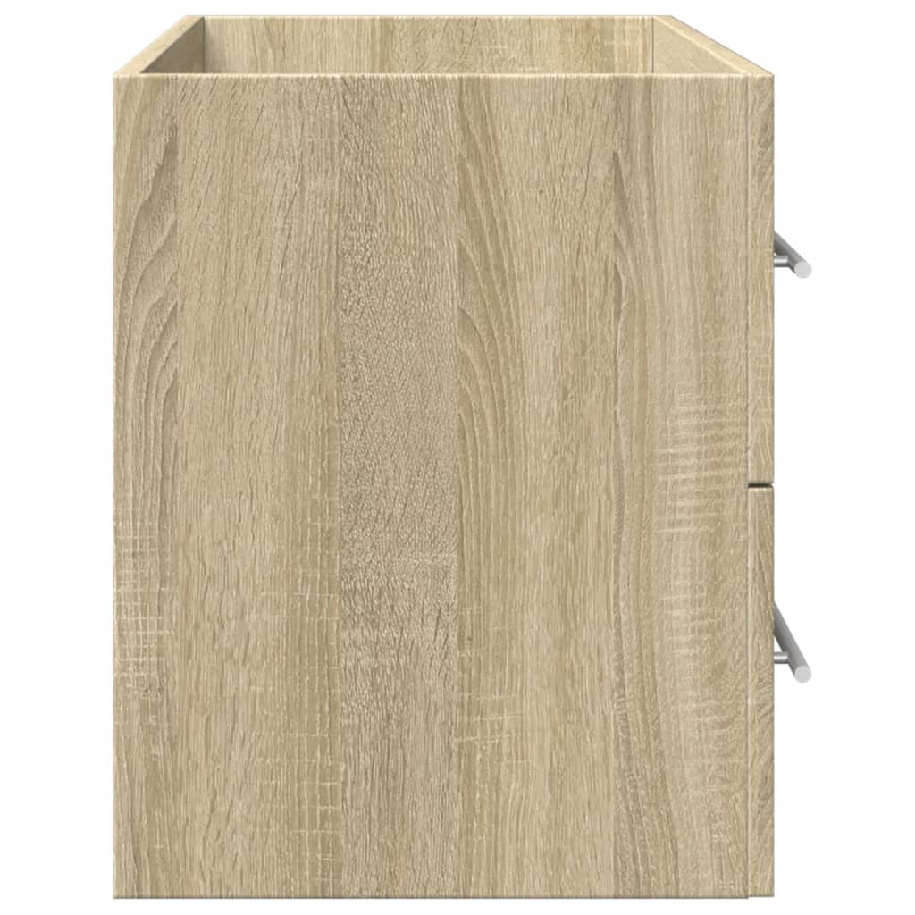 vidaXL Armario para lavabo aglomerado madera envejecida 80x38,5x48 cm