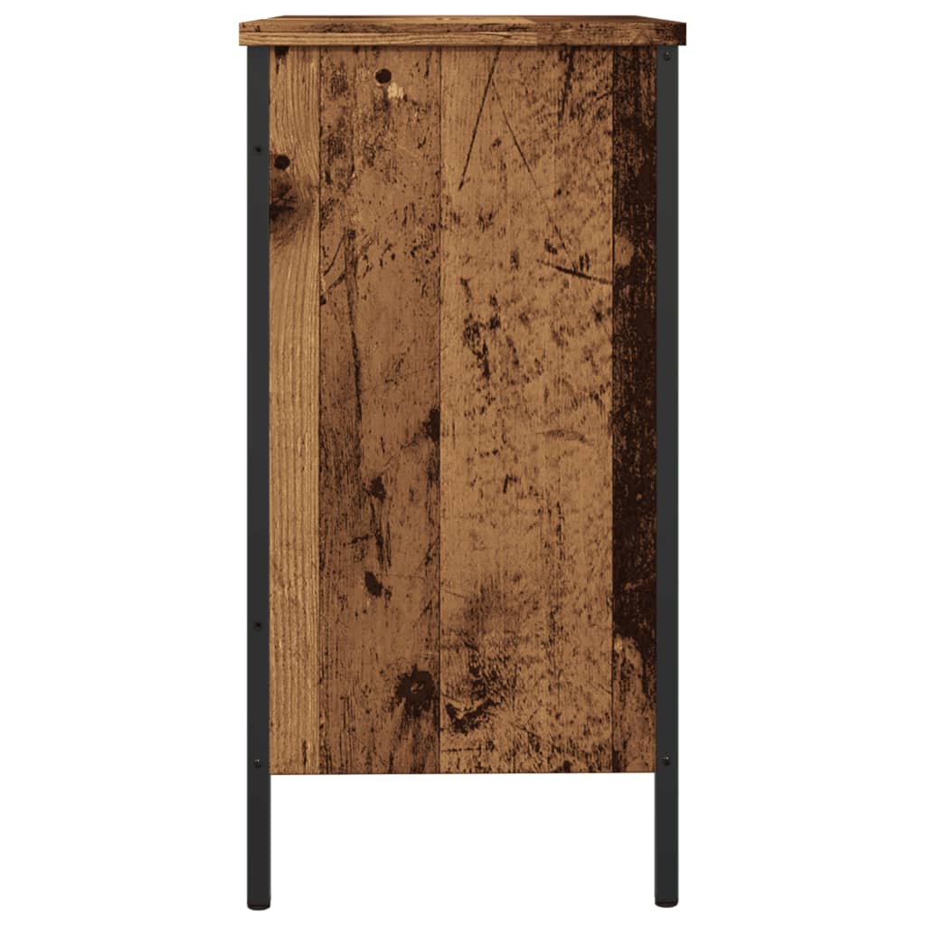 vidaXL Armario lavabo baño madera ingeniería envejecida 80x30x60 cm