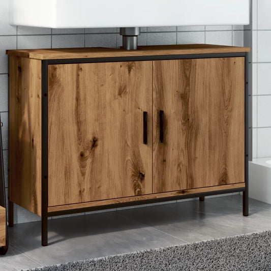 vidaXL Armario lavabo baño madera ingeniería roble artisan 80x30x60 cm