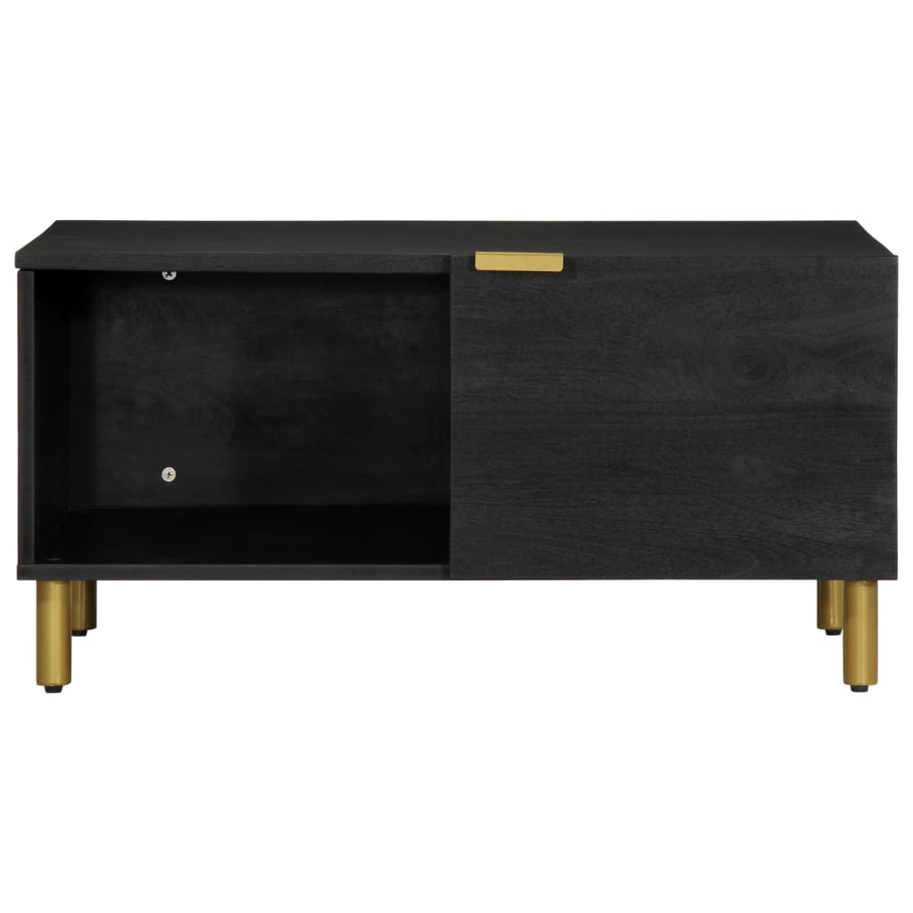 vidaXL Mesa de centro madera contrachapada negro 80x50x40 cm