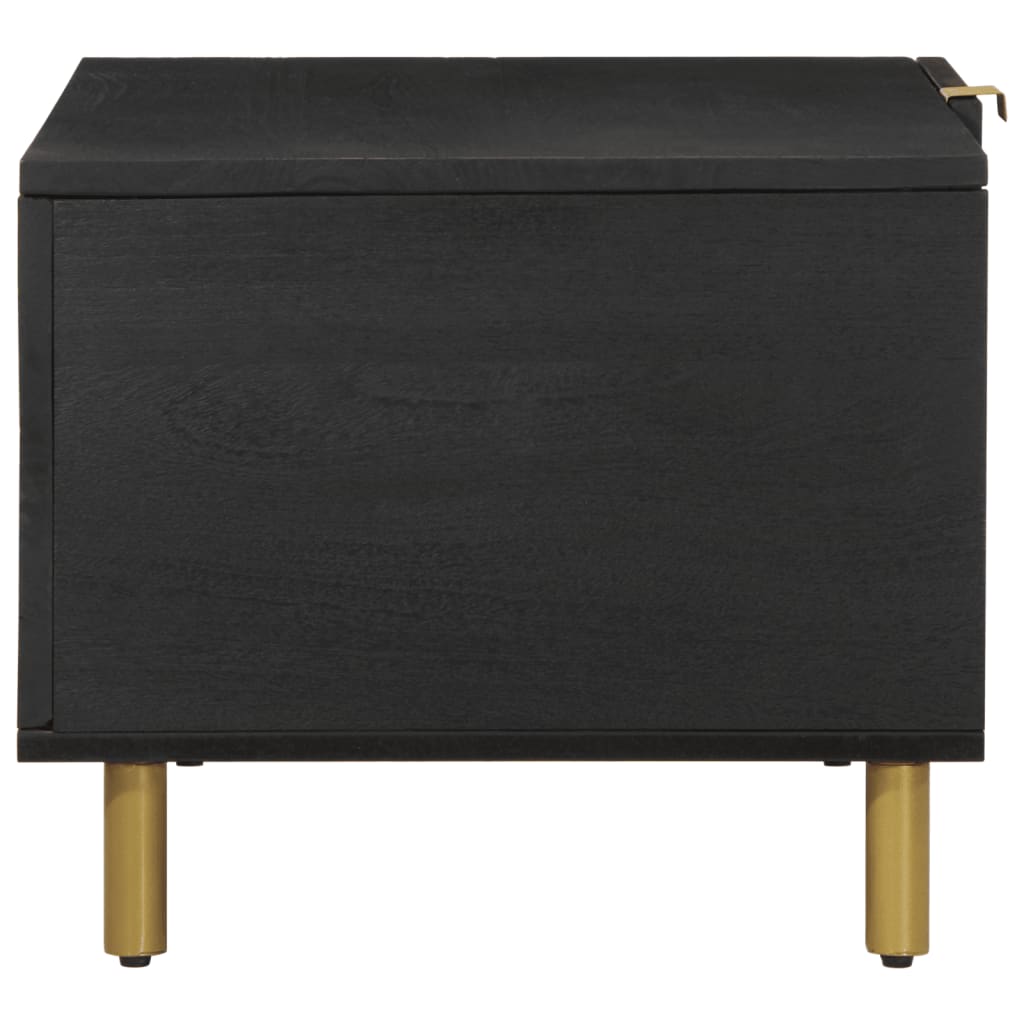 vidaXL Mesa de centro madera contrachapada negro 80x50x40 cm