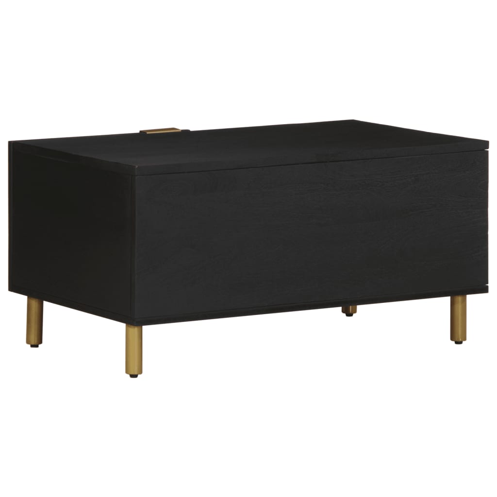 vidaXL Mesa de centro madera contrachapada negro 80x50x40 cm