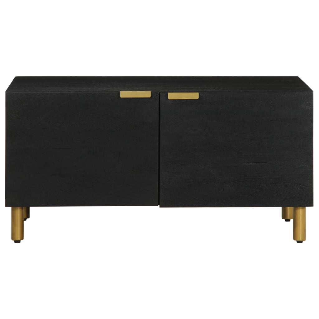 vidaXL Mesa de centro madera contrachapada negro 80x50x40 cm