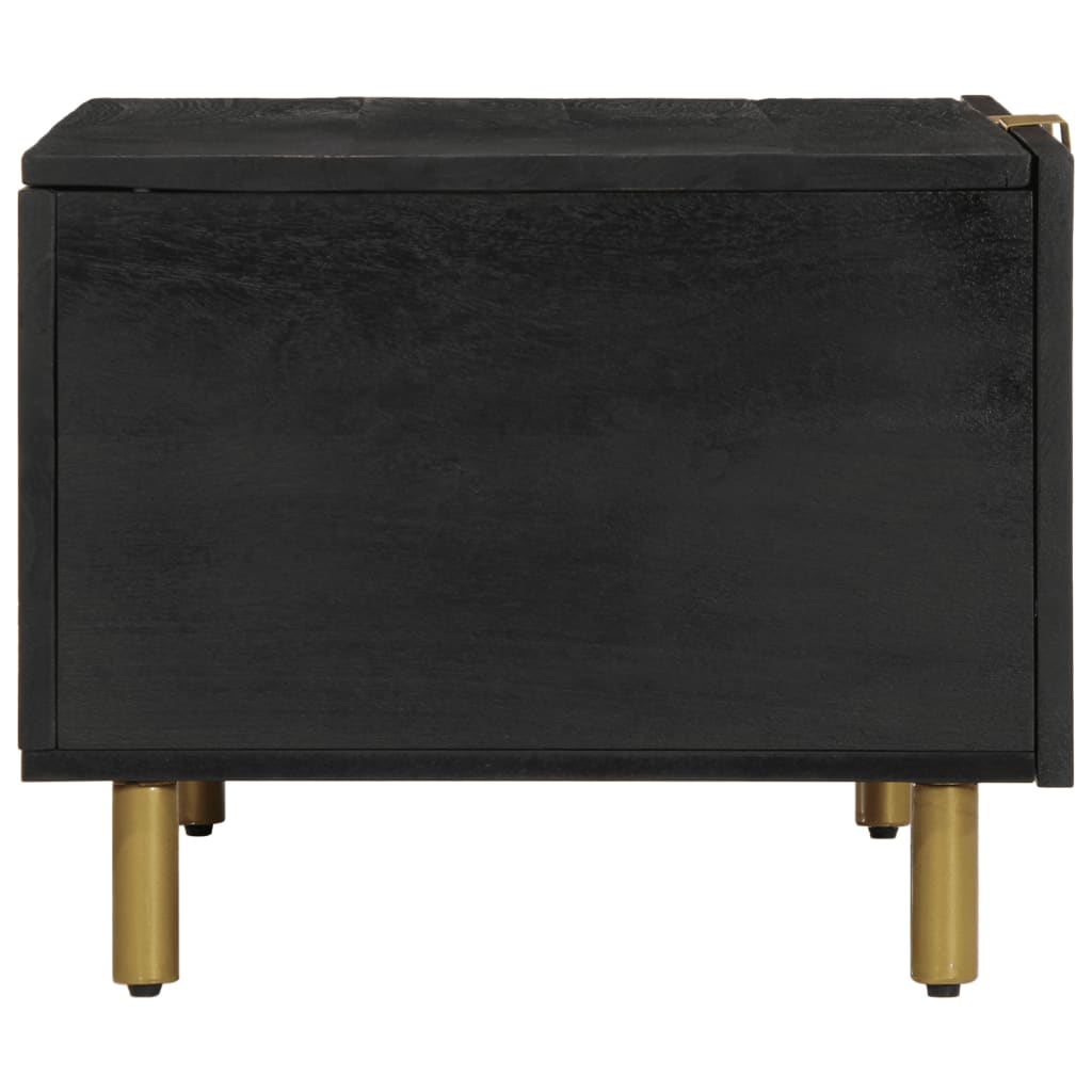 vidaXL Mesa de centro madera contrachapada negro 80x50x40 cm