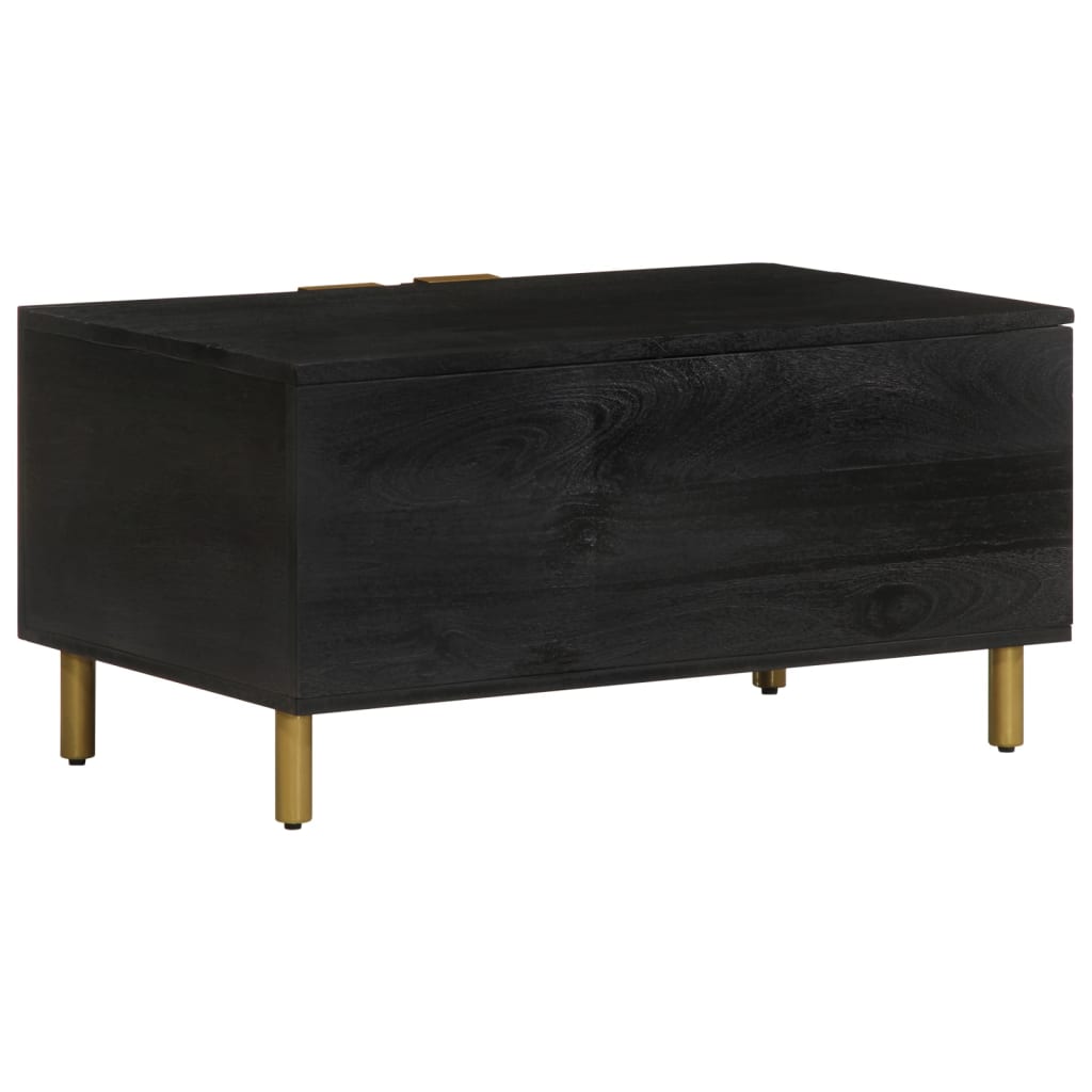 vidaXL Mesa de centro madera contrachapada negro 80x50x40 cm