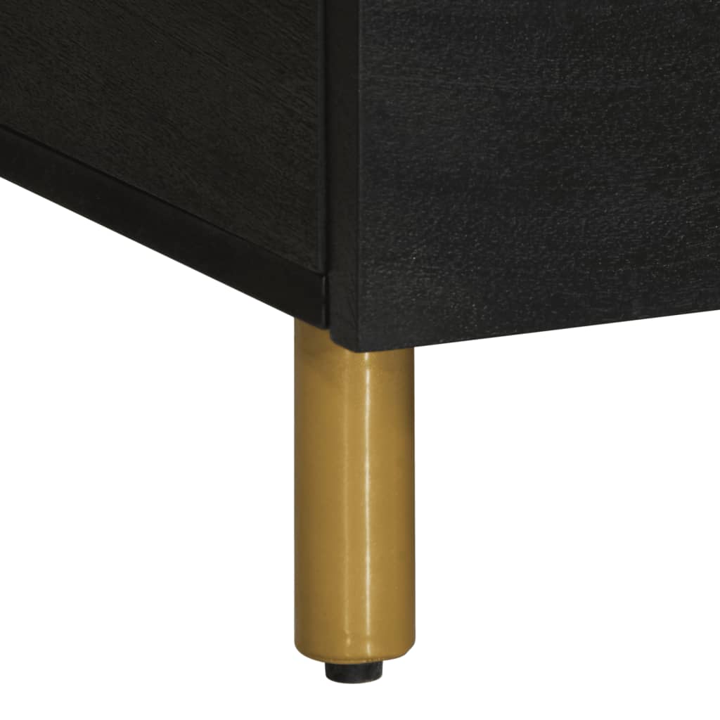 vidaXL Mesa de centro madera contrachapada negro 80x50x40 cm