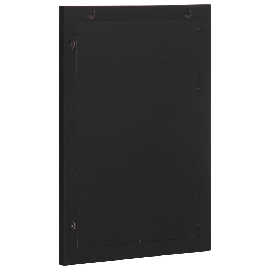 vidaXL Espejo de baño madera de ingeniería y latón negro 50x70x2,5 cm