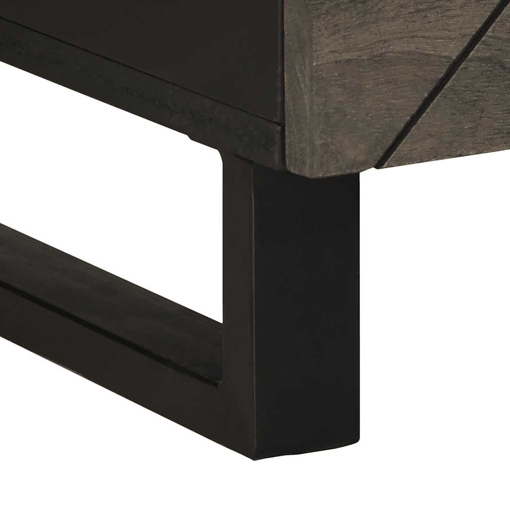 vidaXL Mesa de centro madera maciza de mango negra 80x54x40 cm