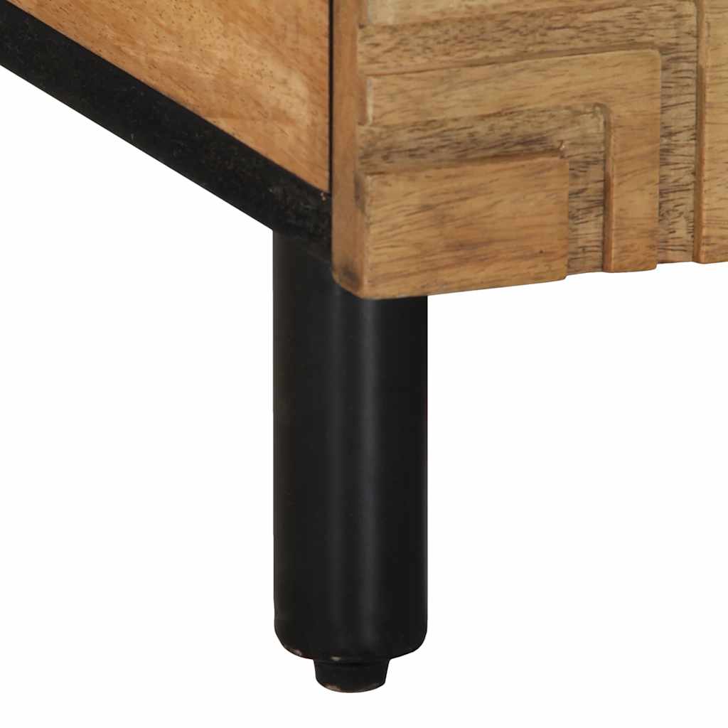 vidaXL Mesa de centro madera maciza de mango negra 100x54x40 cm marrón