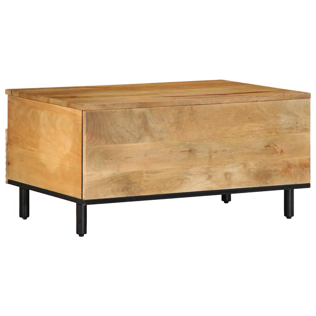 vidaXL Mesa de centro madera maciza de mango marrón 80x54x40 cm