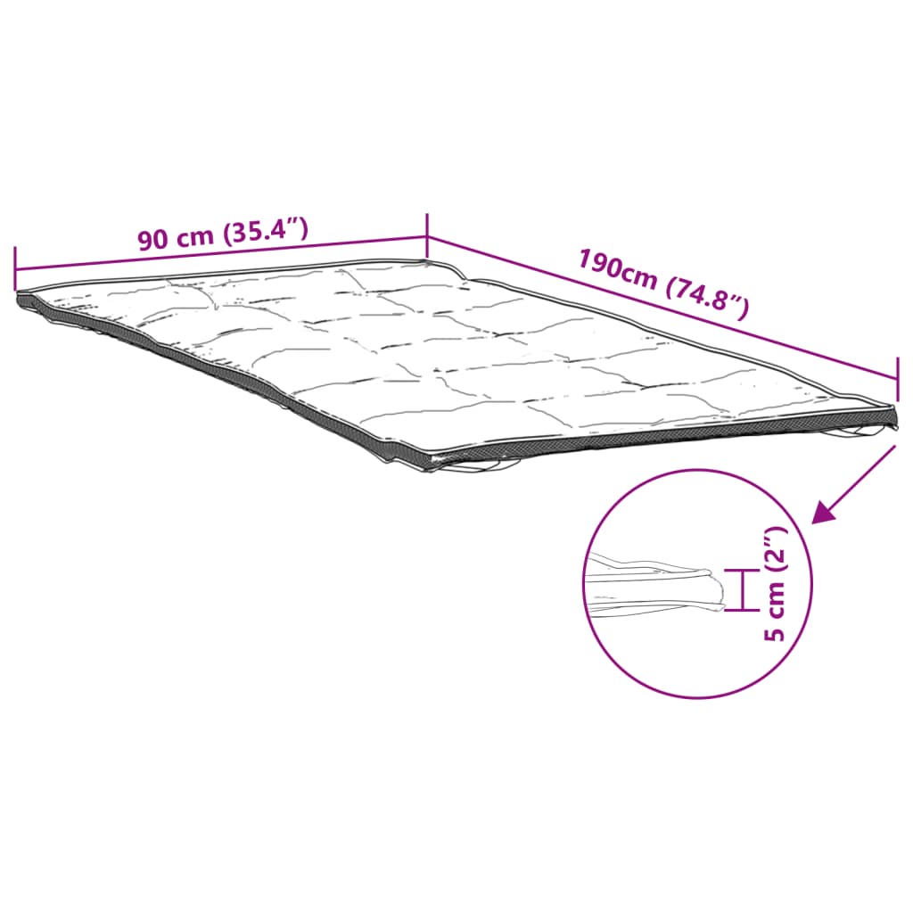 vidaXL Protector de colchón blanco 90x190 cm