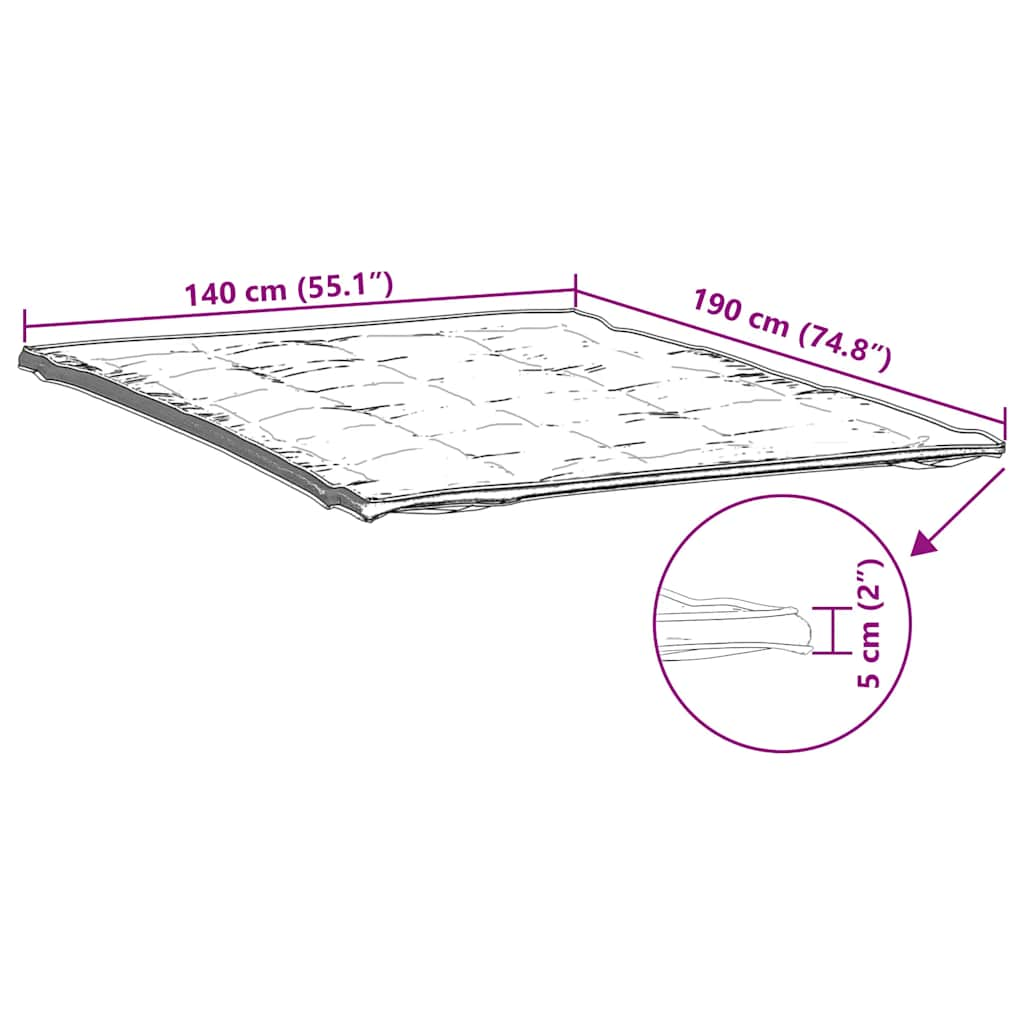 vidaXL Protector de colchón blanco 140x190 cm