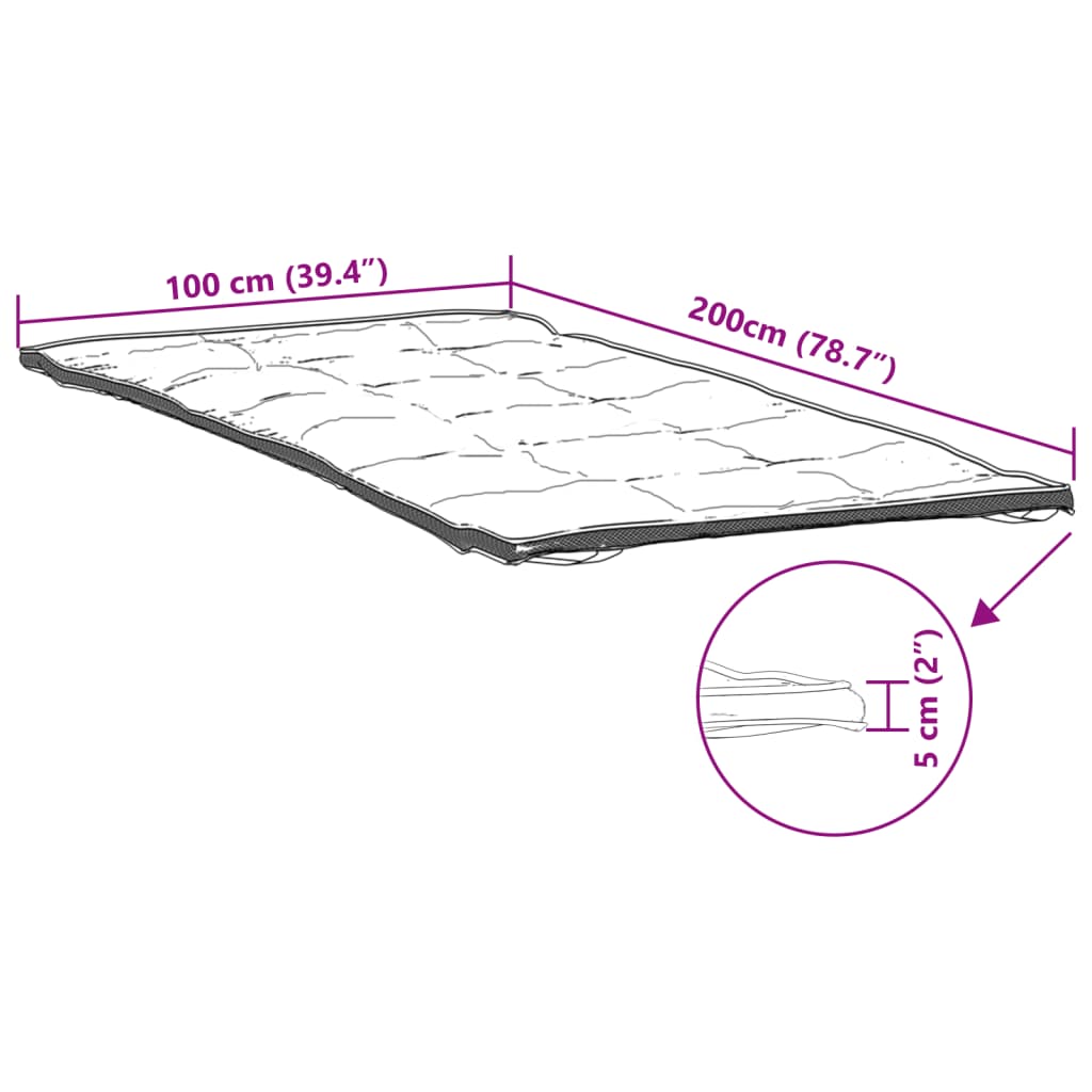 vidaXL Protector de colchón blanco 100x200 cm